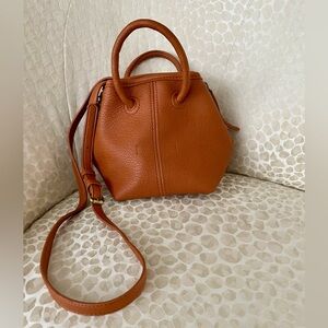 Anthropologie Caramel Colored Mini Bag with Versatile Design